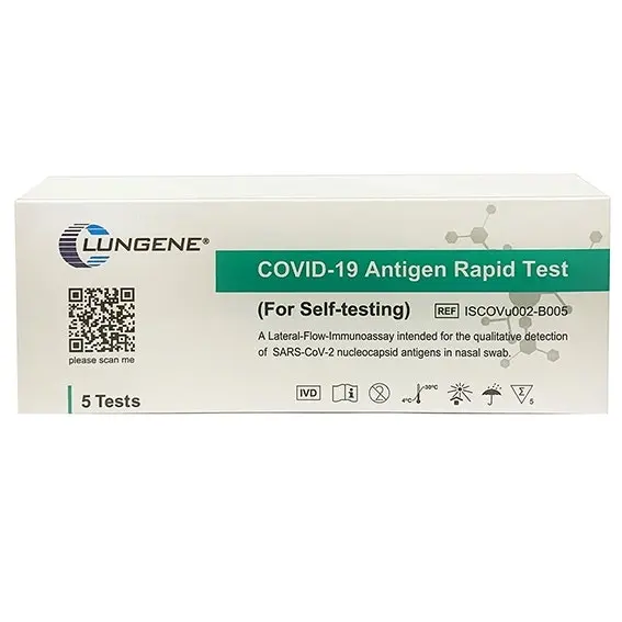Clungene COVID-19 Rapid Antigen Test RAT, Nasal, Self-Testing, 5 Tests/Box, TGA 396675, Expiry end July 2026
