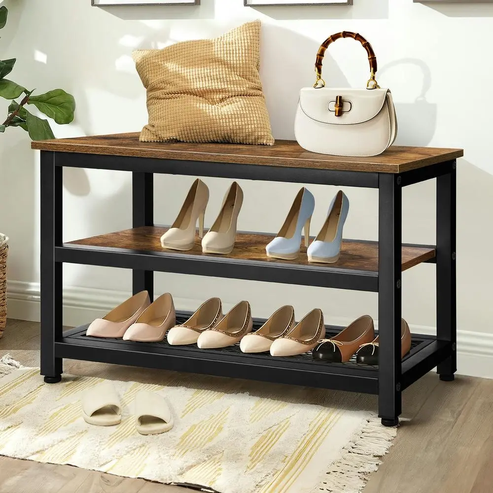 Alfordson Shoe Bench Storage Rack Organiser - Furniture