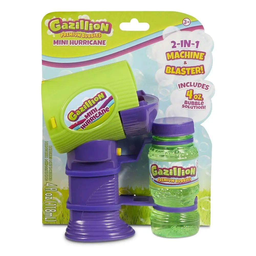 Gazillion Bubbles Mini Hurricane Handheld Blaster Kids/Children Outdoor Toy 3+ - Toys & Games