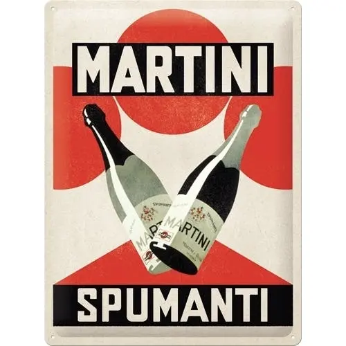 Nostalgic Art Martini Spumanti 30x40cm Large Metal Sign Home Wall Hanging Decor - Home & Garden