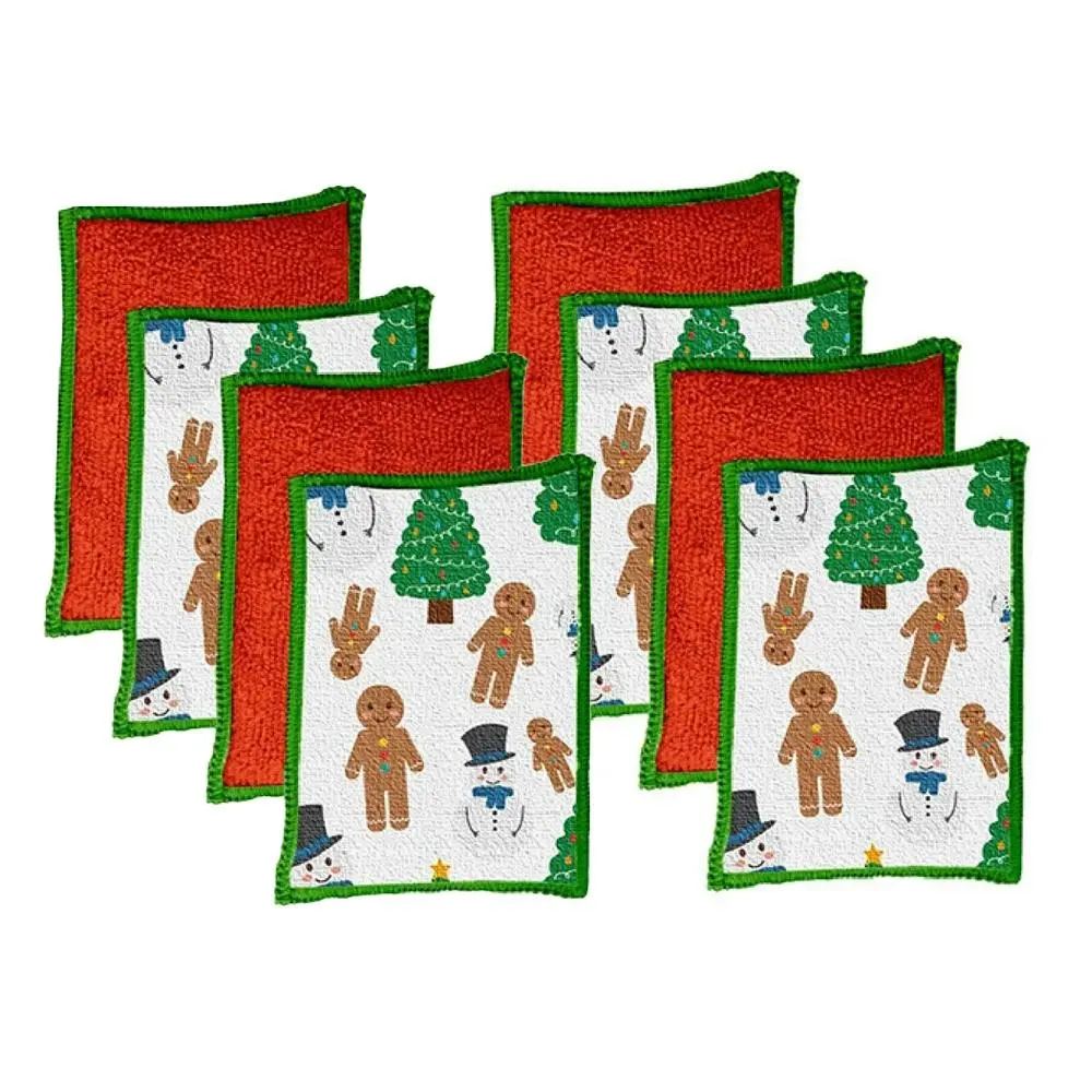 8pc Vigar Tree 13x22cm Microfibre Sponge Cleaner Kitchen Scrubber Cleaning Pad - Home & Garden