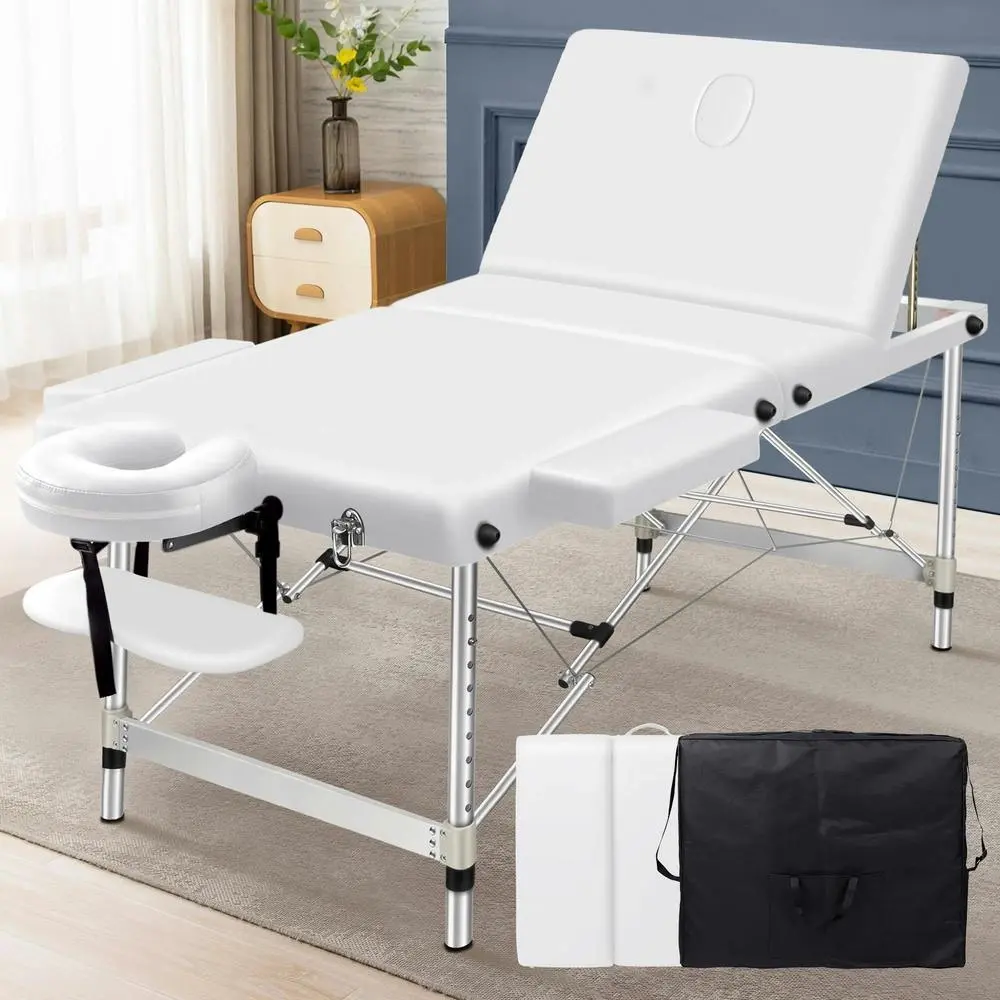 Alfordson Massage Table 3 Fold 65cm White - Health