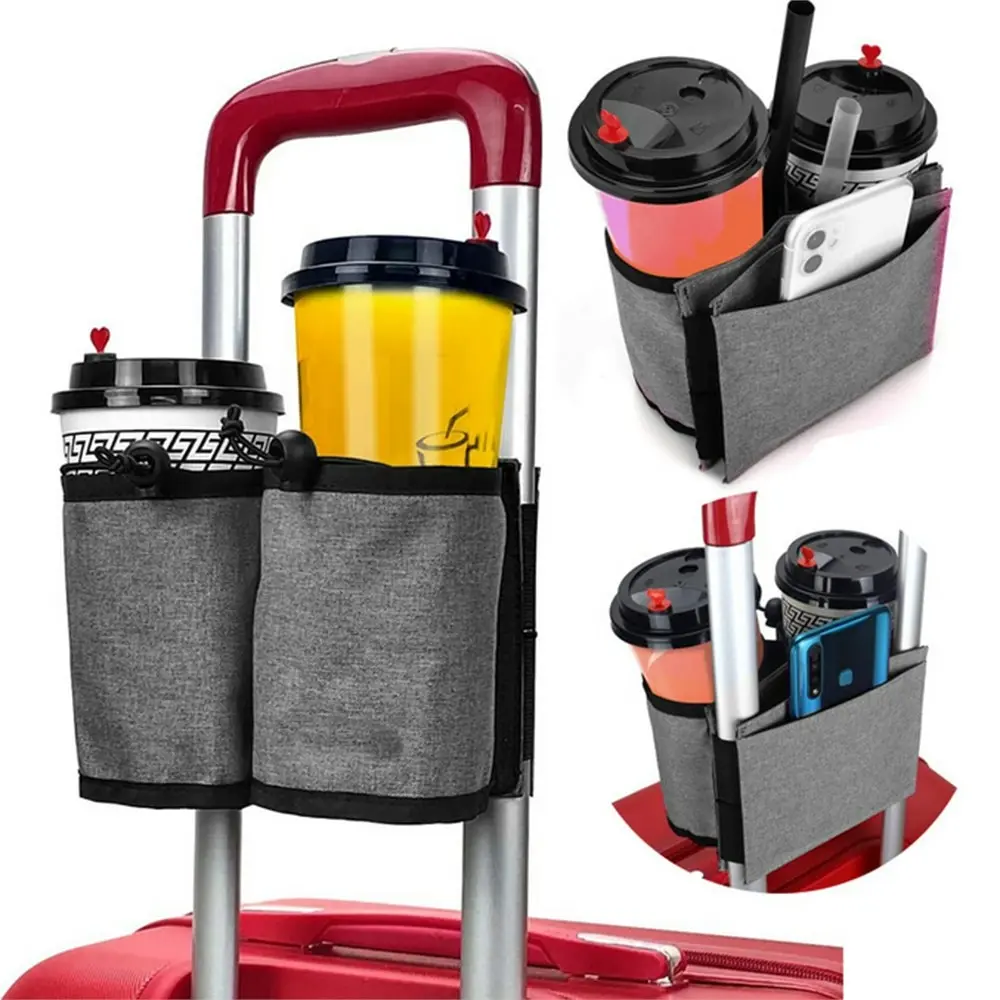 Luggage Travel Cup Holder Armrest Organizer Water Cup Storage Bag - Home & Garden