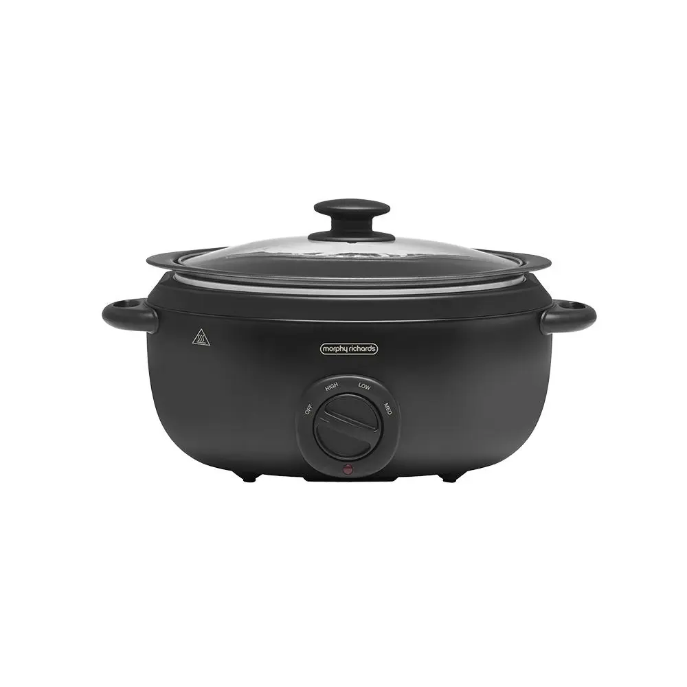 Morphy Richards 6.5L Sear & Stew Slow Cooker Home/Kitchen Appliance Matte Black - Home & Garden