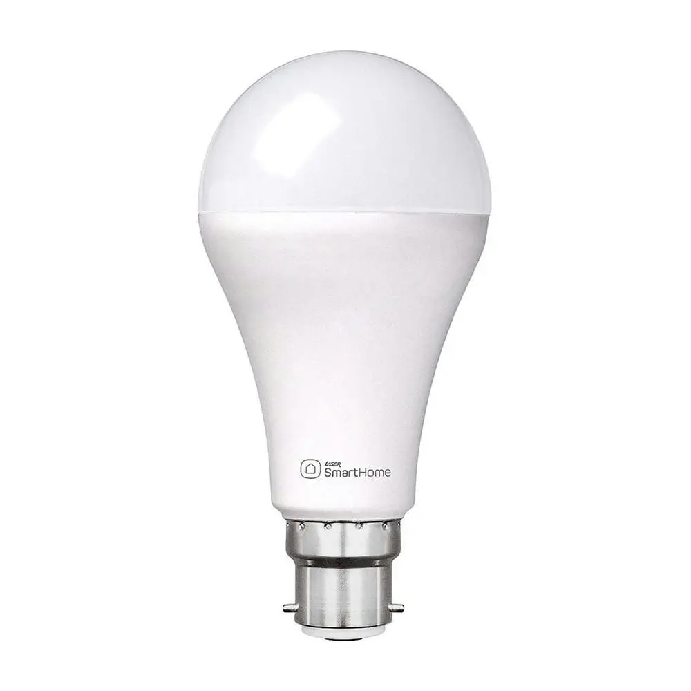 Laser 10W B22 Warm/Cool White Adjustable 1000L Smart LED Bulb WiFi App Control - Home & Garden