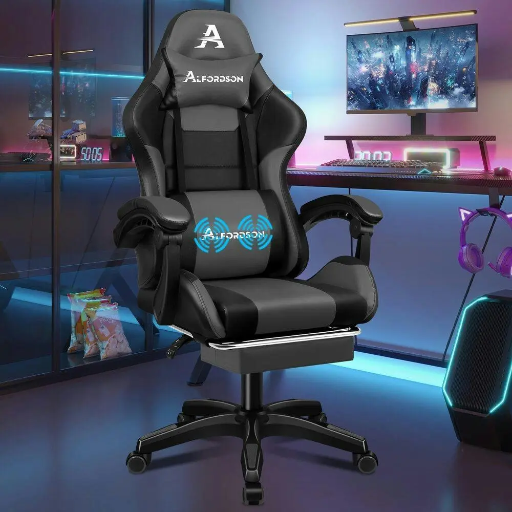 Alfordson Gaming Chair Extra Large Pillow Elite Black & Grey - Best Selling Linen & Towels - From $20