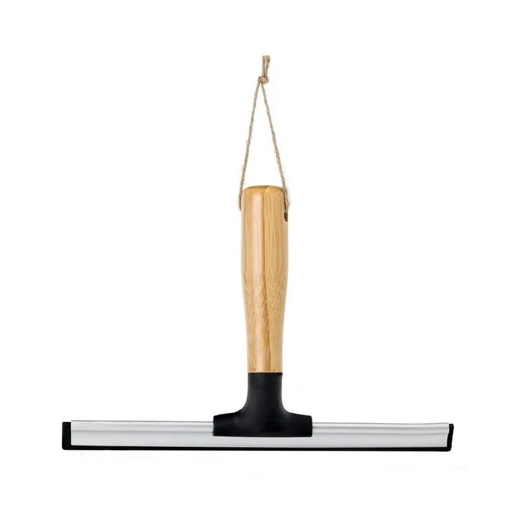 Vigar Vintage Bamboo/Rubber Squeegee Window/Mirror/Shower Door Cleaner/Wiper - Home & Garden