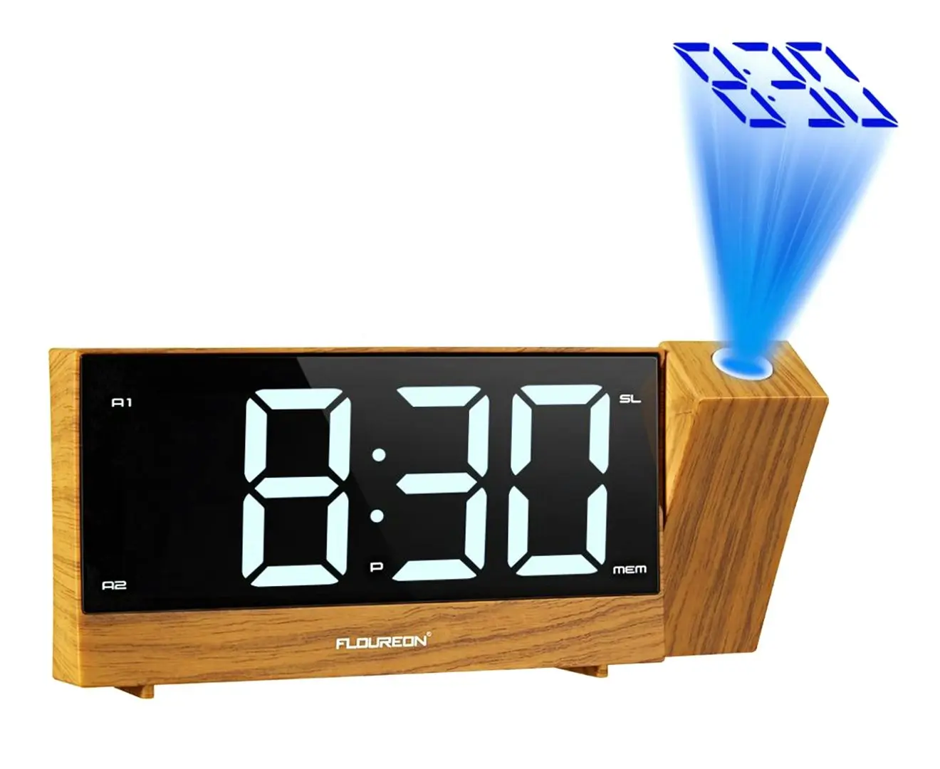 Projection Radio Desk LED Digital Alarm Clock with Sleep Timer - Home & Garden