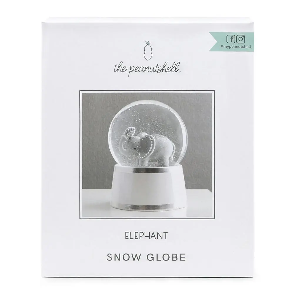The Peanutshell 16cm Resin Snow Globe Table Display Home/Room Decor Elephant - Home & Garden