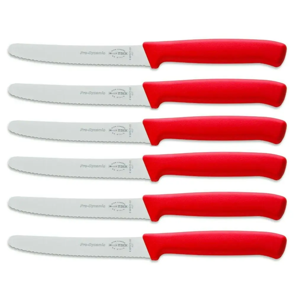 F DICK Fdick Micro Serrated Utility Steak Knives Knife Tomato Red X 6 - Home & Garden