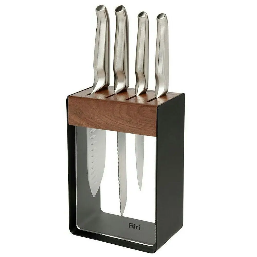 Furi Pro Limited Edition 5pc Black Knife Block Set 5 Piece - Kitchenware - Save up to 70%