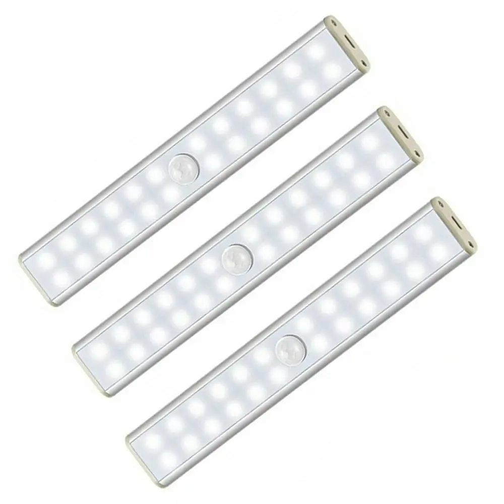3 pack 24LEDS Closet Light USB Rechargeable Motion Sensor Light - Home & Garden