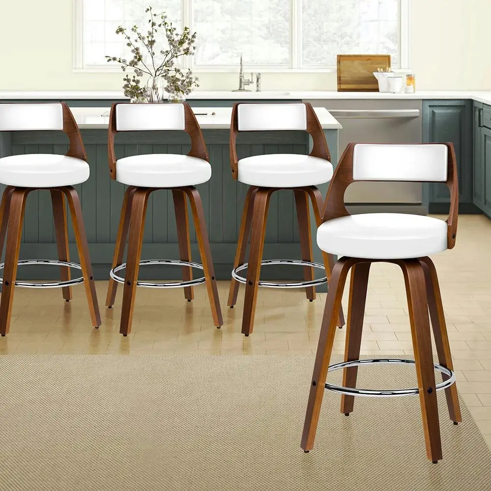 Alfordson Set of 4 Eden Elegant Modern Style Bar Stools (White) - Shop Dining Chairs & Bar Stools