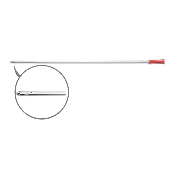 Livingstone Nelaton Male Catheter 18FG Red 38cm Length Sterile 100 Bag - Commercial
