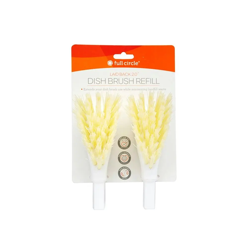 2PK Full Circle Laid Back Dish Brush Head Refill Replacement Head Scrub Cleaner - Home & Garden