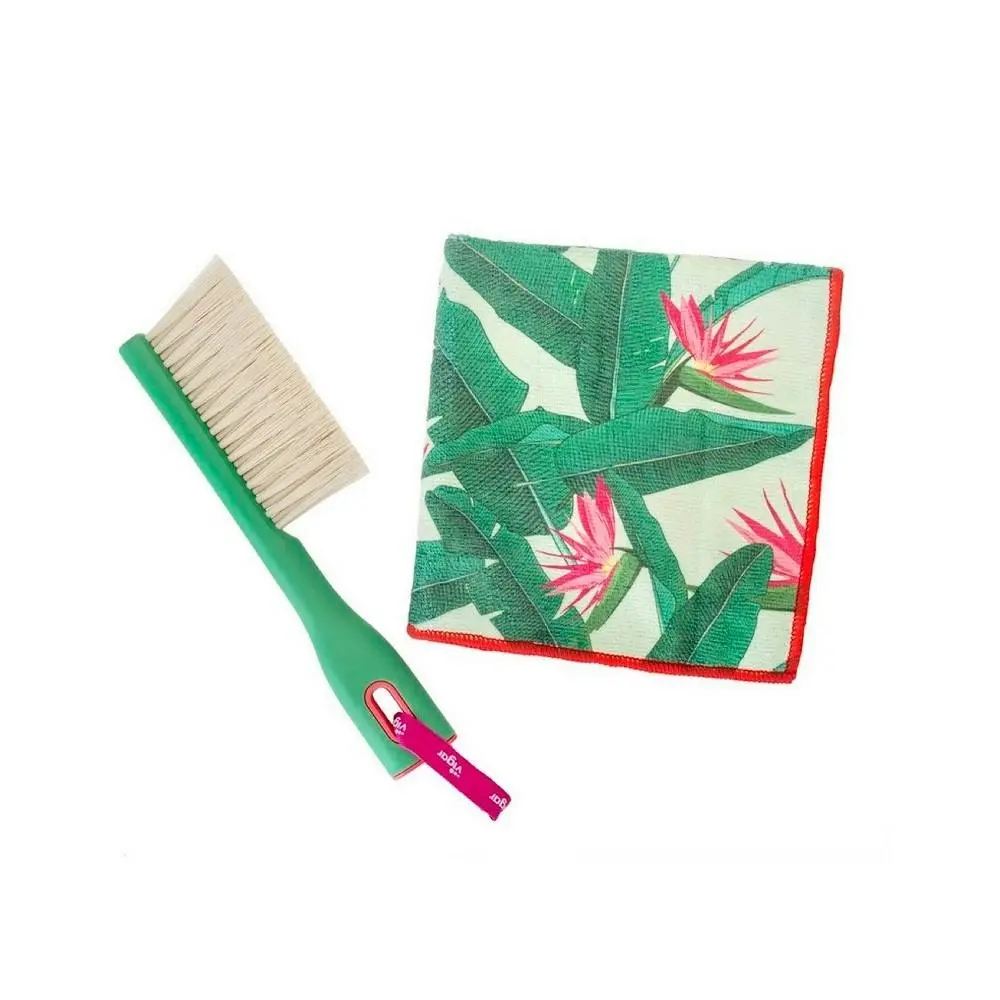 2pc Vigar 29cm Beach Brush/Cloth Set Sand/Dirt Remover Outdoor/Travel Assorted - Home & Garden
