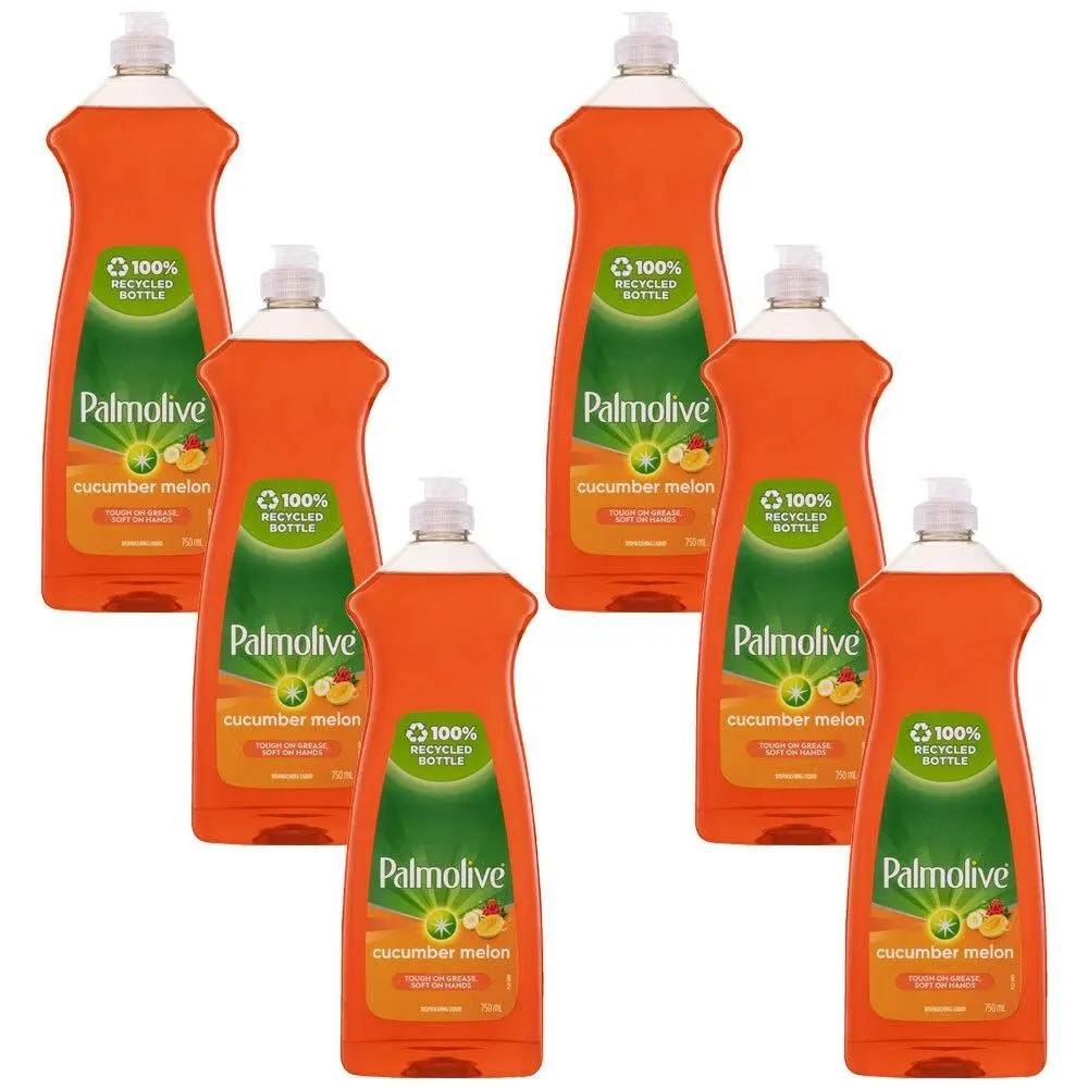 6x Palmolive Dishwashing Cleaning Liquid Antibacterial Cucumber Melon 750ml - Home & Garden
