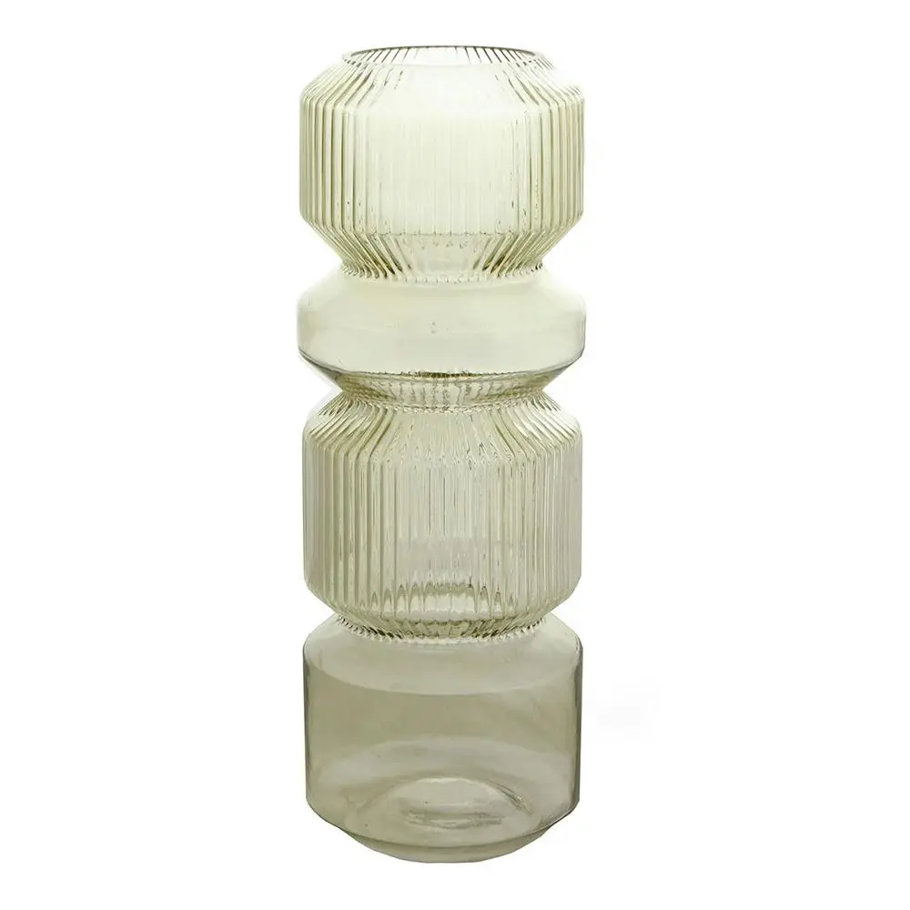 Maine & Crawford 35x13cm Bibo Ribbed Glass Cylinder Vase Home/Garden Display - Home & Garden