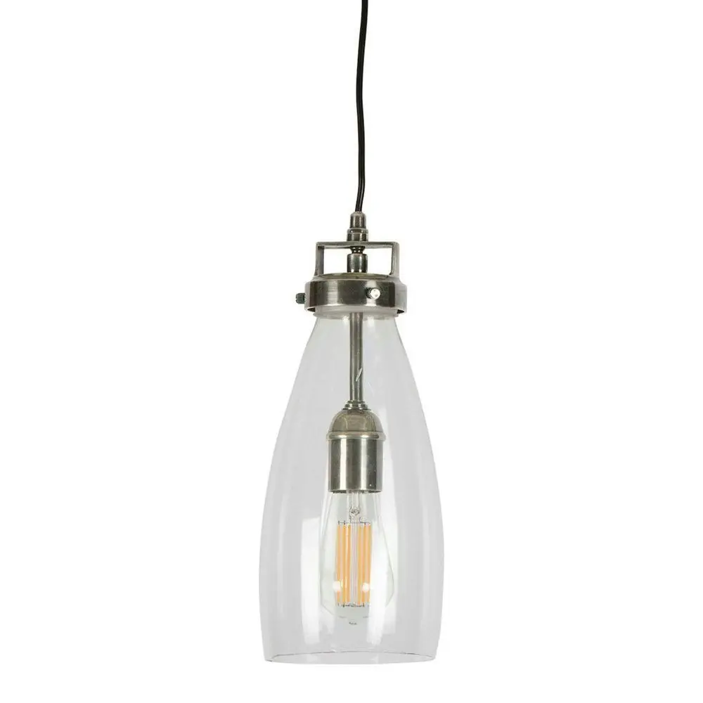 Belle Roma Brass Ceiling Pendant Light Lamp Hanging Decor 36cm Antique Silver - Home & Garden