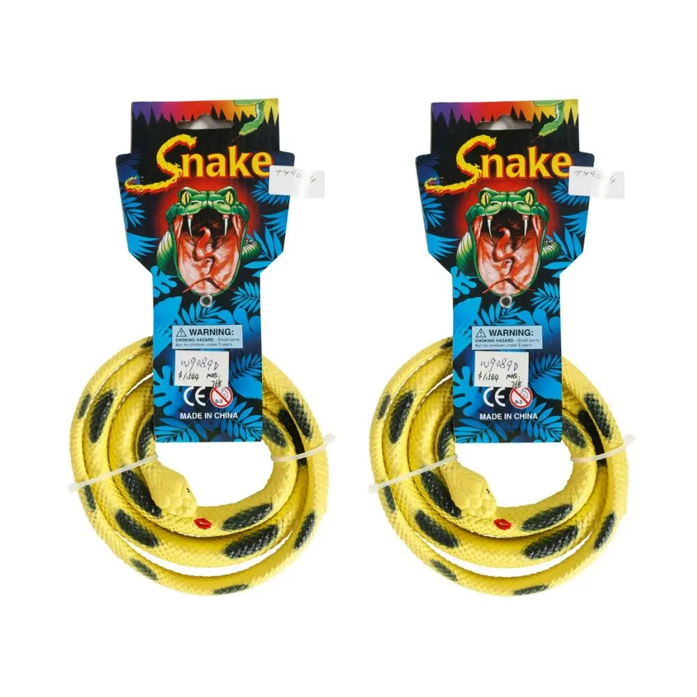 2x Razoo Rubber Heavy Duty Snake Kids/Childrens Fun Play Animal Jungle Toy 3+ - Toys & Games