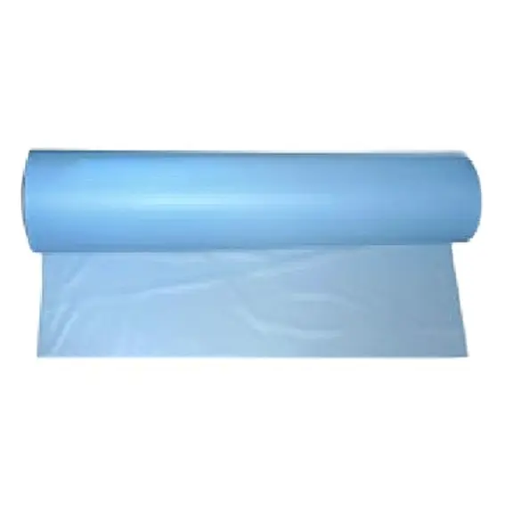 Livingstone Mackintosh PVC Draw Sheet or Bed Sheet 94cm x 50m x 0.165mm Blue - Commercial