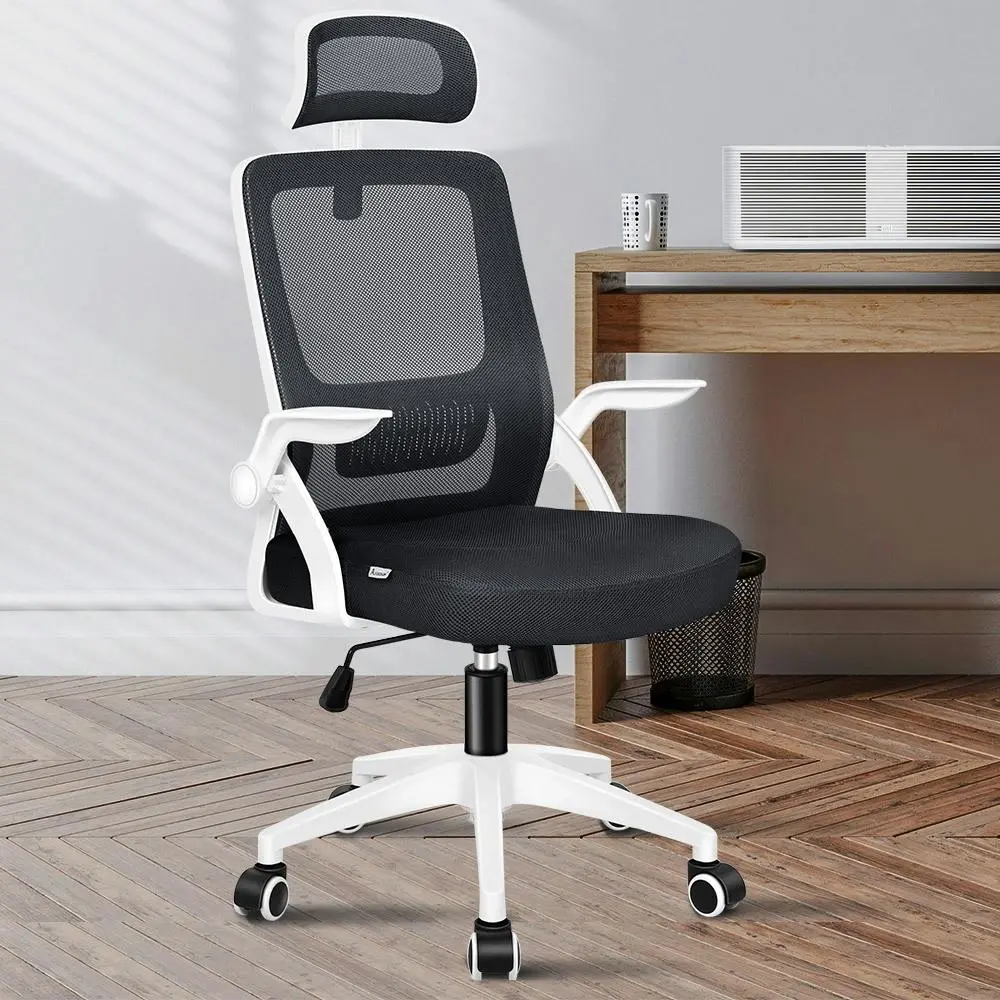 Alfordson Mesh Office Chair White & Black - Furniture