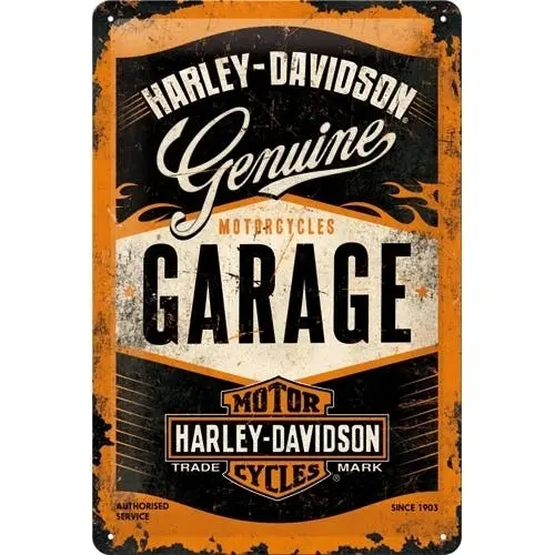 Nostalgic Art 20x30cm Medium Metal Wall Hanging Sign Harley Garage Home Decor - Home & Garden