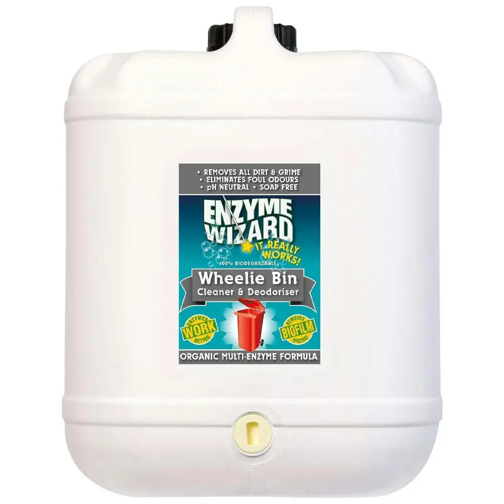 Enzyme Wizard Wheelie Bin Dirt & Grime Cleaner/Deodoriser Spray Refill 10L - Home & Garden