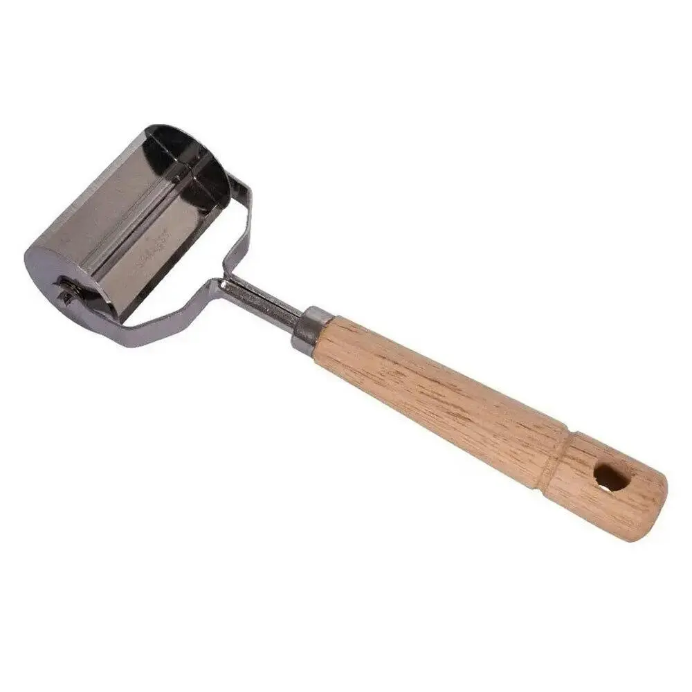 Avanti Stainless Steel 20cm Square Pasta Kitchen Ravioli Cutter w/ Wood Handle - Home & Garden