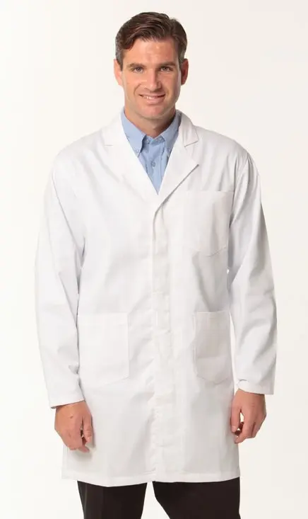 Livingstone Laboratory Coat with Press Stud Fastenings Extra Large (Male 132, Female 30) White - Commercial