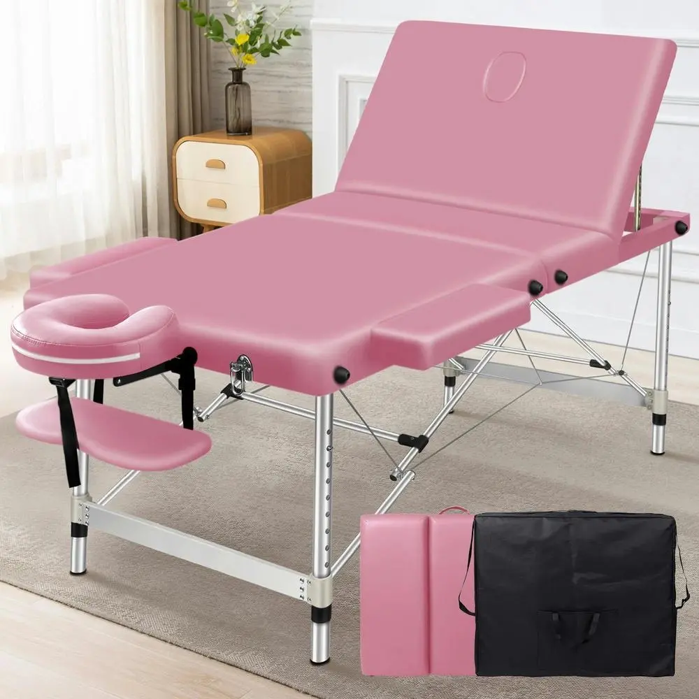 Alfordson Massage Table 3 Fold 75cm Pink - Health