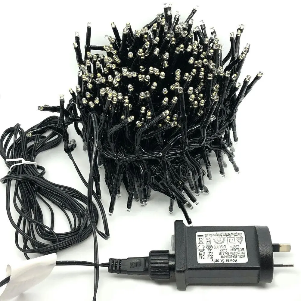 Carter 576 LED 3mm 9.5m String Fairy Lights White Outdoor/Indoor Wall Plug - Home & Garden