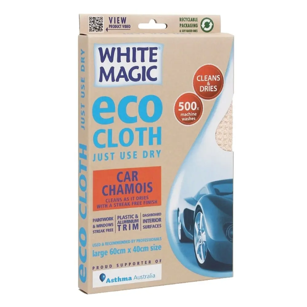 White Magic Eco 60x40cm Towel Drying Cloth Car Cleaning Chamois Large Orange - Home & Garden
