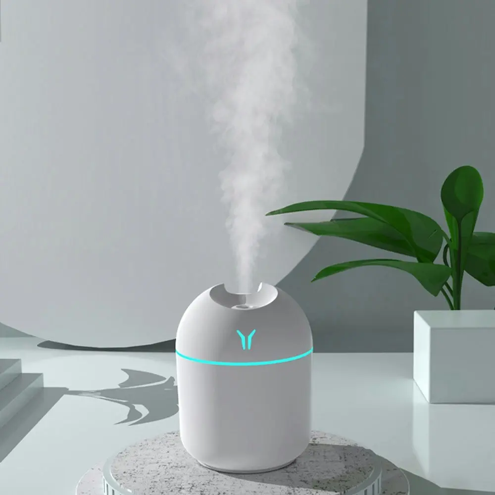 250ml USB Mini Colourful Light Air Humidifier-White