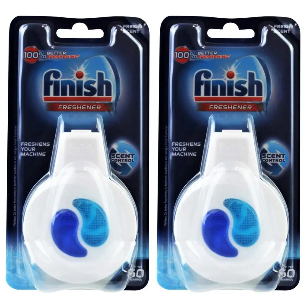 2x Finish 4ml Dishwashing Hanging Freshener w/ Hanger for Dishwasher Fresh Scent - Home & Garden
