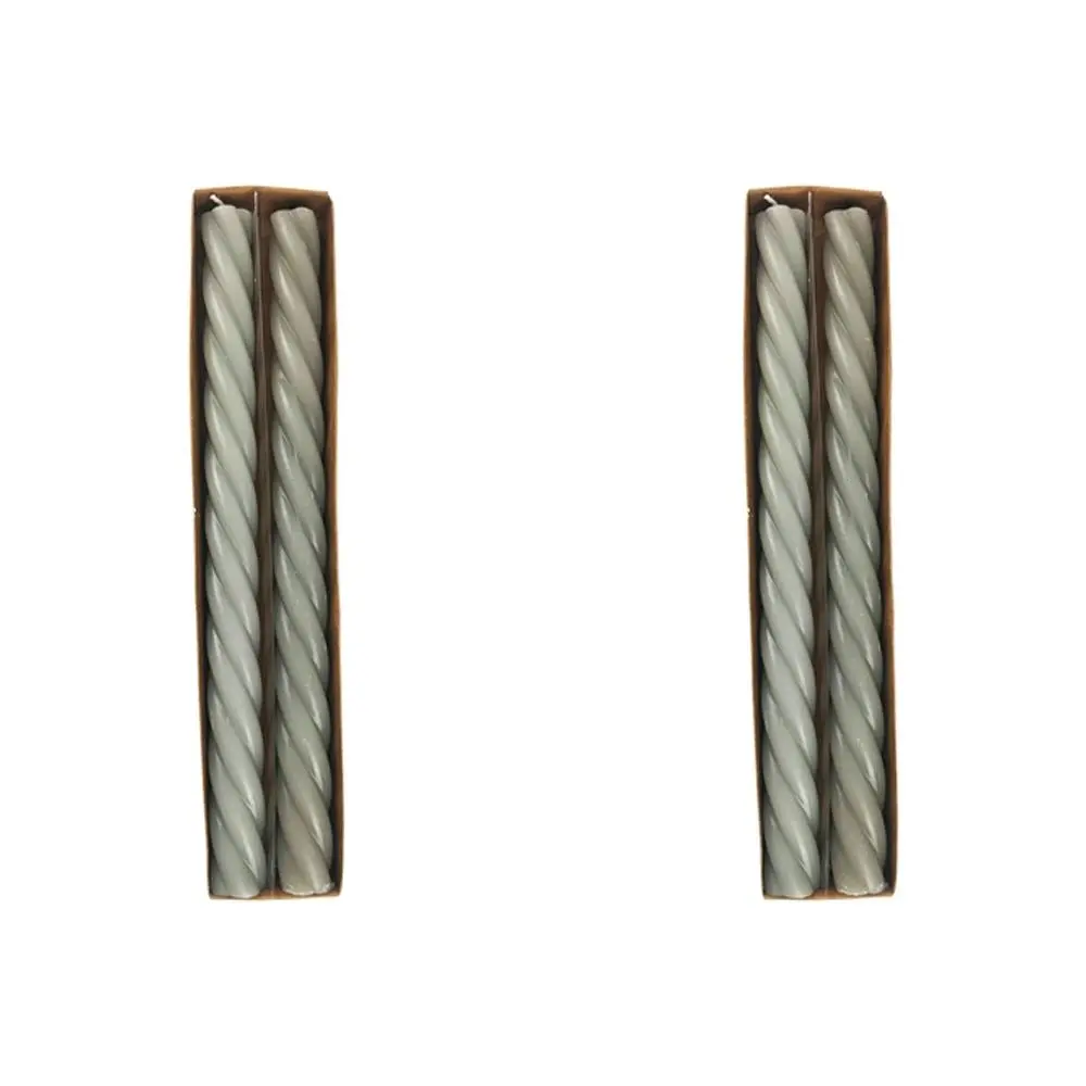 2x 2pc Urban 25cm Swirl Pillar Vanilla Scented Candle Home Fragrance Decor Smoke - Home & Garden