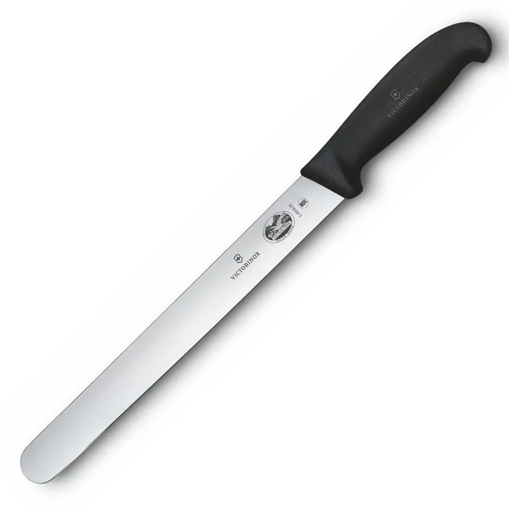 Victorinox Slicing 36cm Knife Round Plain Edge | Fibrox Black 5.4203.36 - Home & Garden