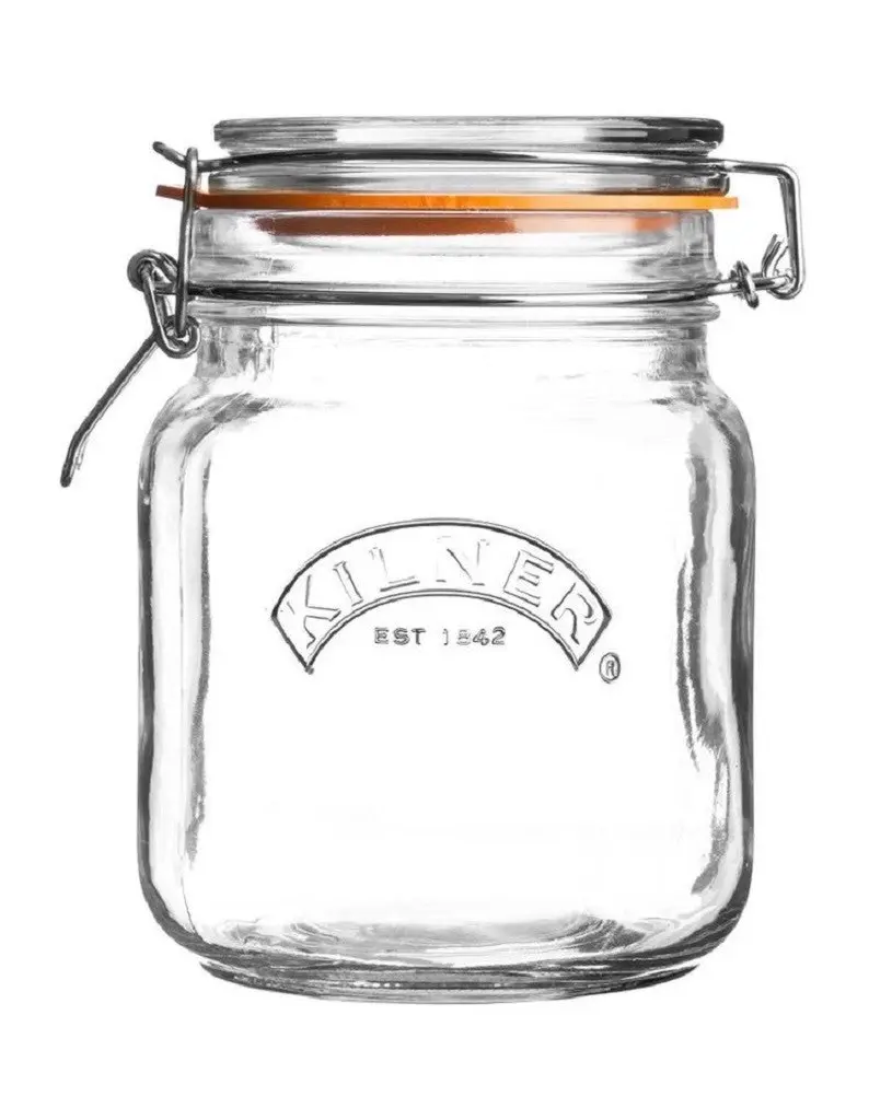 Kilner Square Clip Top Jar 1 Litre - Home & Garden
