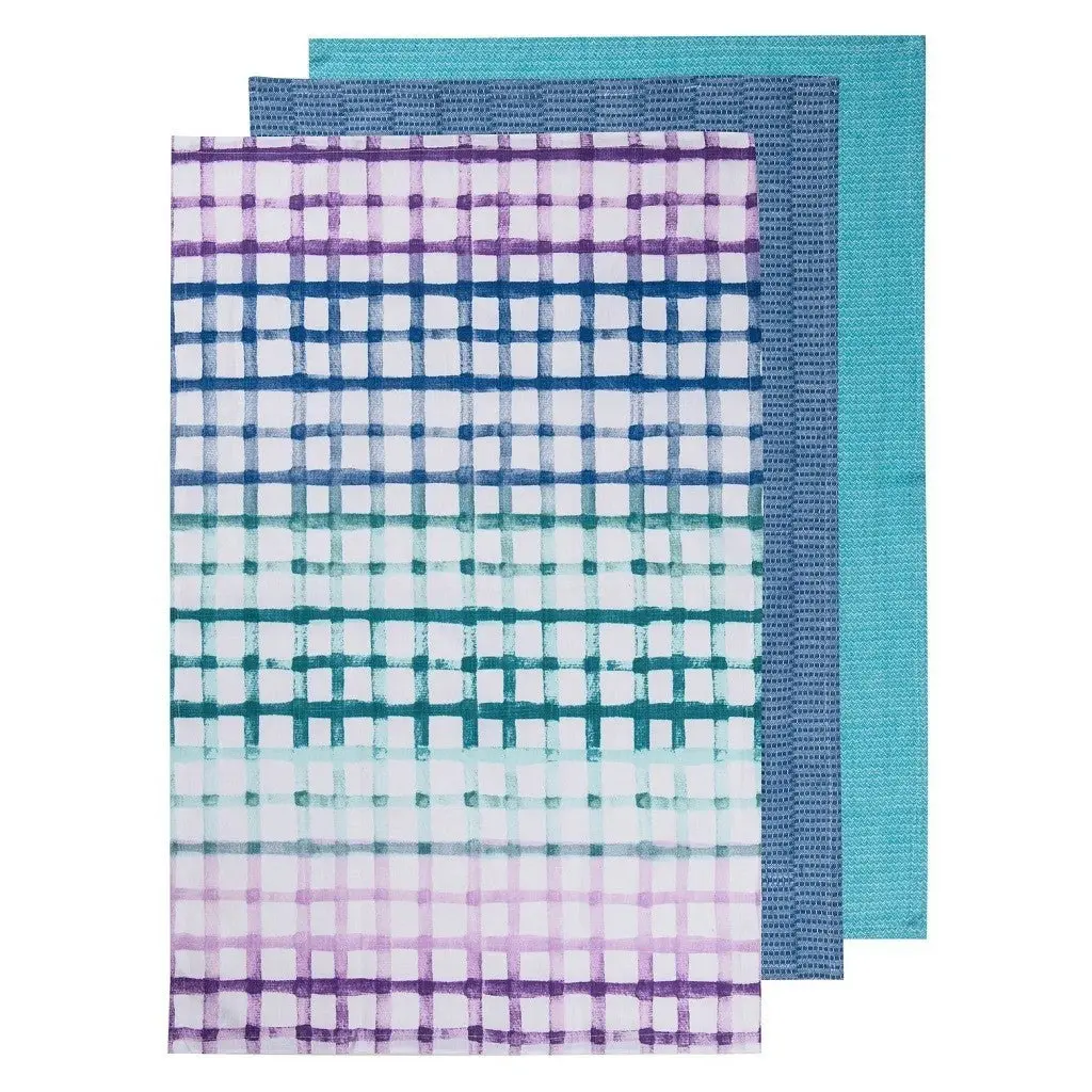 Ladelle Trinny Lavender Sherbet 3pk Kitchen Towel - Home & Garden