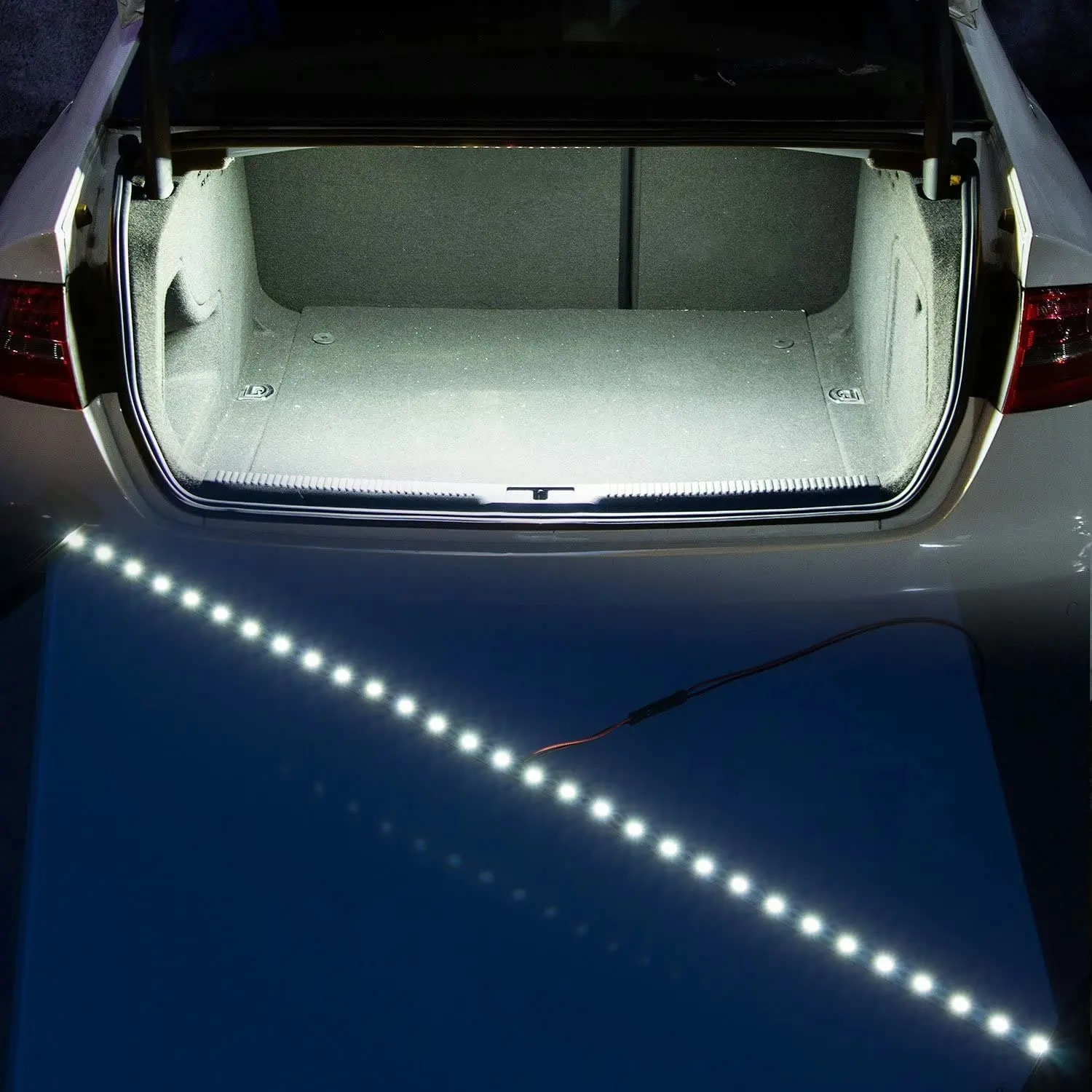 YIJINSHENG 30 SMD 5050 LED Strip Light For Car Trunk Cargo Area or Interior Illumination Decoration, Xenon White, Auto Accessories - Automotive