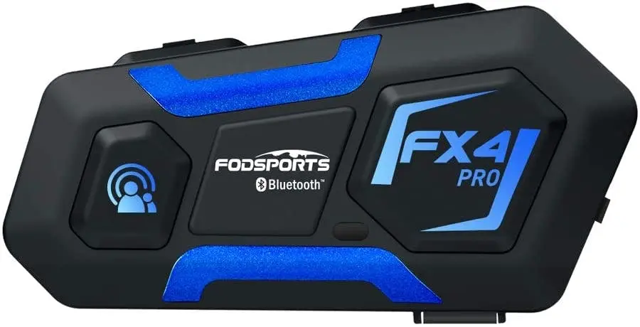 Fodsports FX4 Pro Bluetooth Motorcycle Headset,1200m Universal Motorcycle Intercom Helmet Communication System up to 4 Riders, Waterproof Wireless Int - Automotive