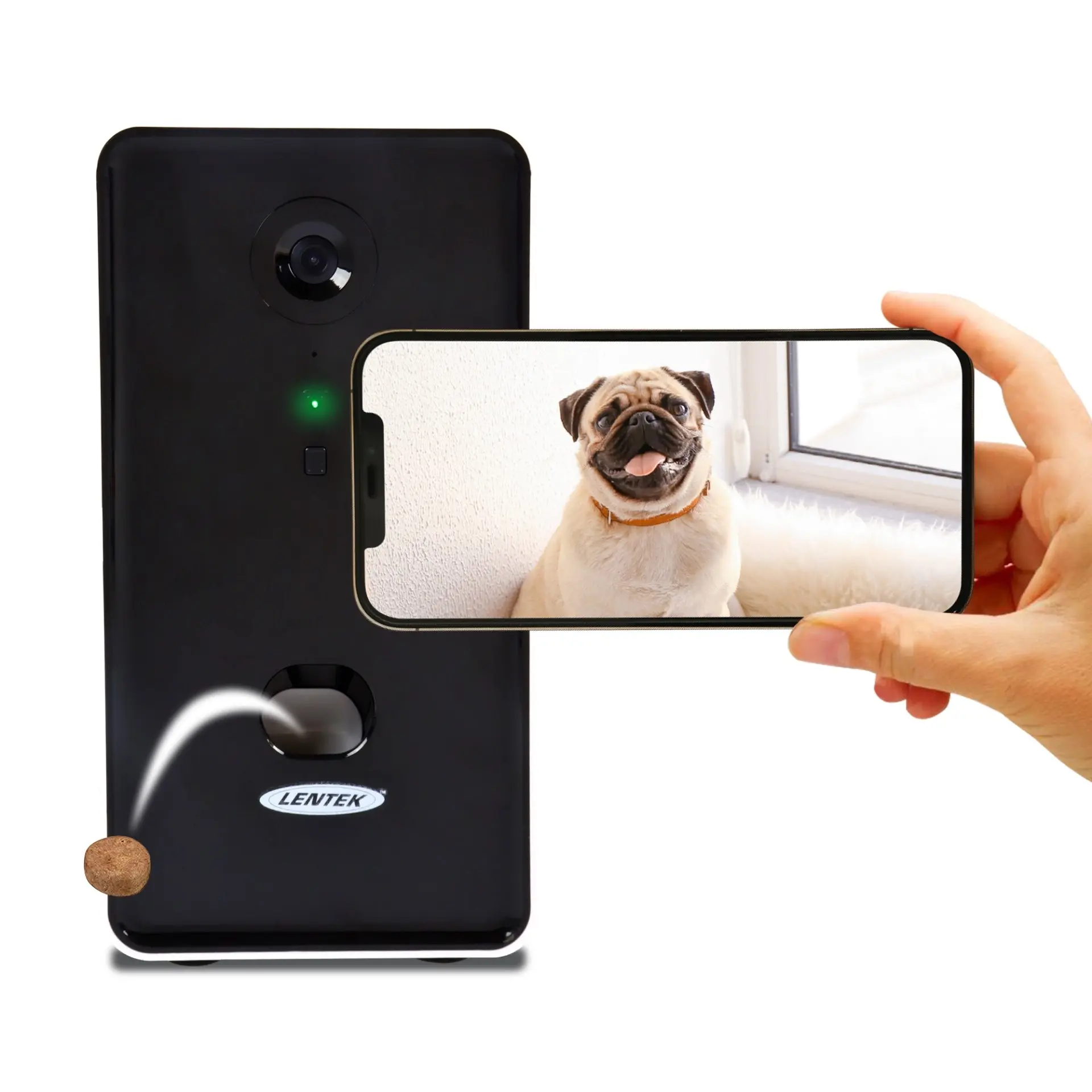 Lentek Smart Treat Feeder with Wifi Camera - Pets