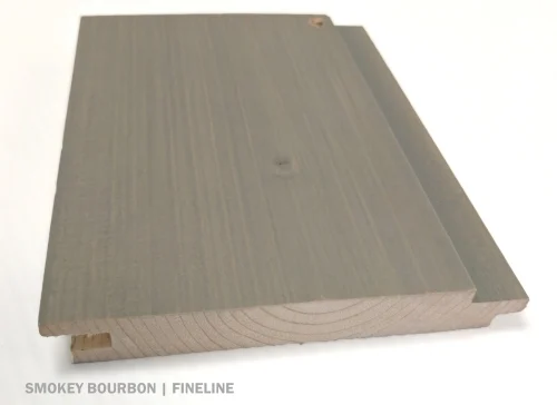 1x6-10' Fineline Pre finished Penny Gap Wood Paneling, Smokey Bourbon