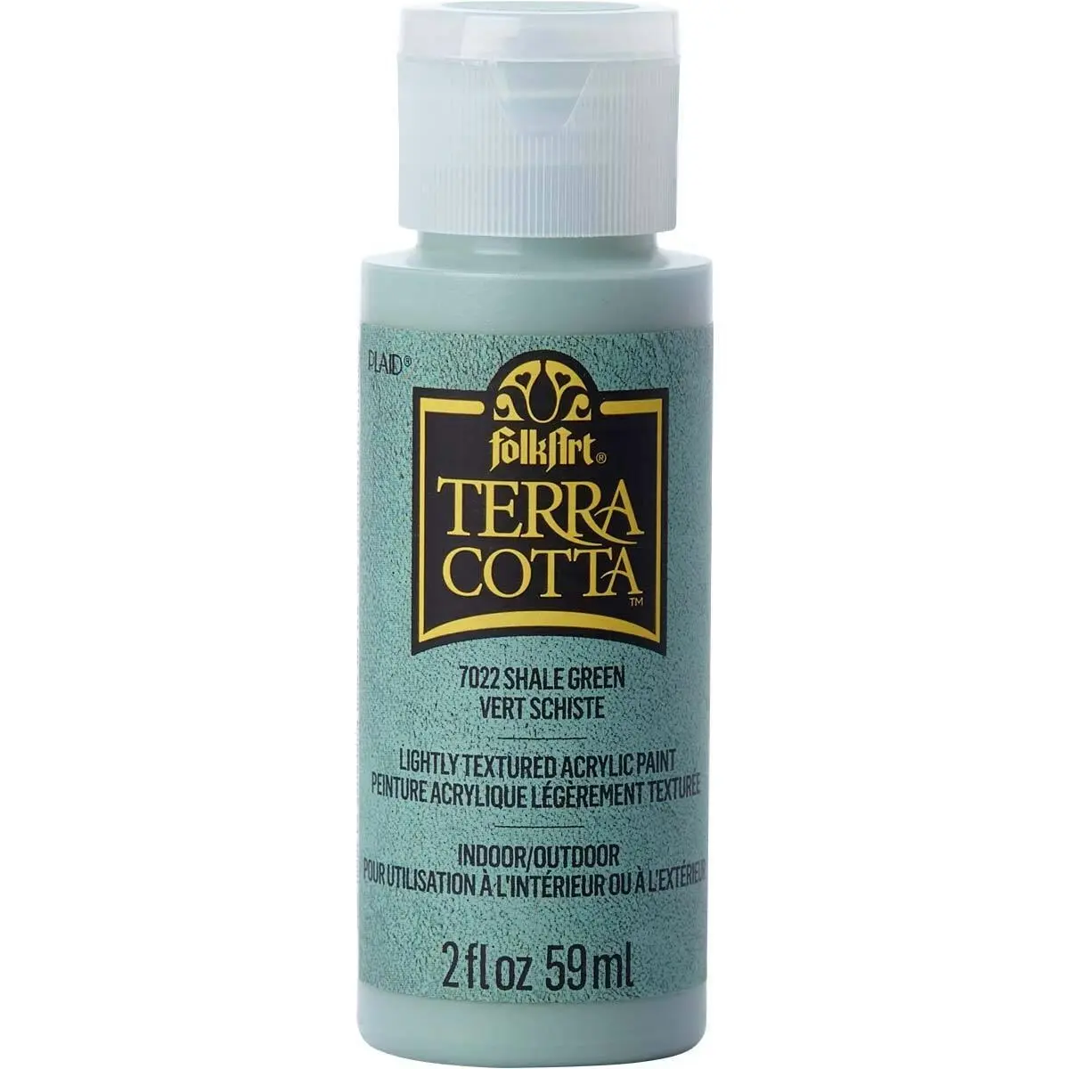Plaid FolkArt Terra Cotta 59ml Acrylic Art Paint Shale Green Textured Finish - Hobbies