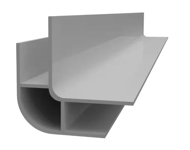 GTCT12IO10 PVC Outside Corner Rounded Trim, 10 ft Length, Gray - Trusscore