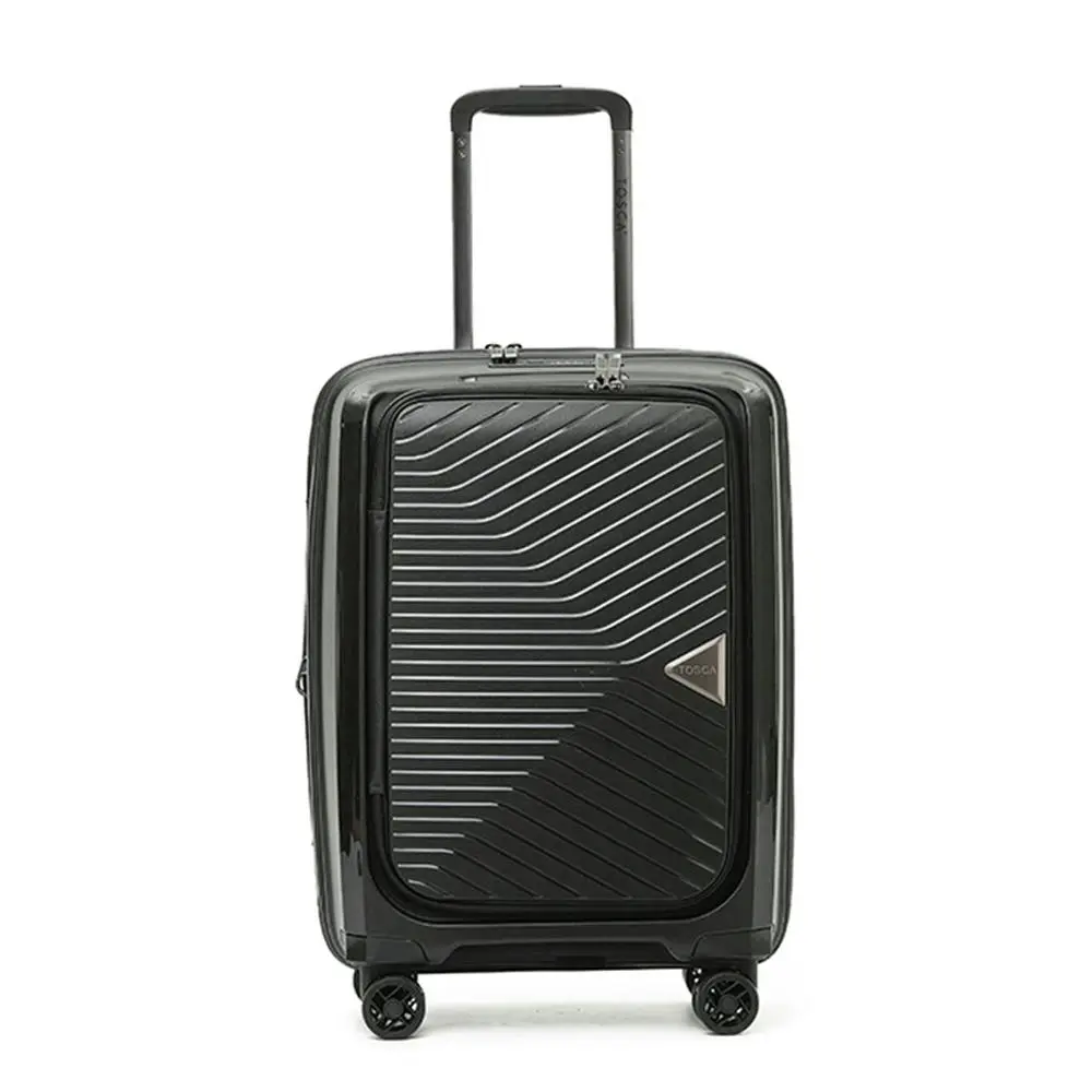 Tosca Space X 20" Travel Luggage Carry On Baggage Suitcase Trolley Bag Black - Fashion