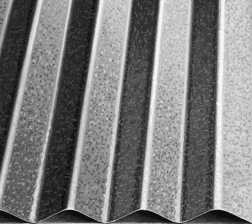 20' Galvanized 2-1/2" Corrugated 30 Gauge Metal Panel