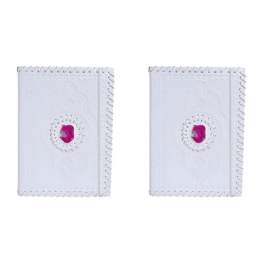 2x LVD Leather Note Book Pink Gem Stylish Hard Cover Journal/Diary 18x13cm - Office