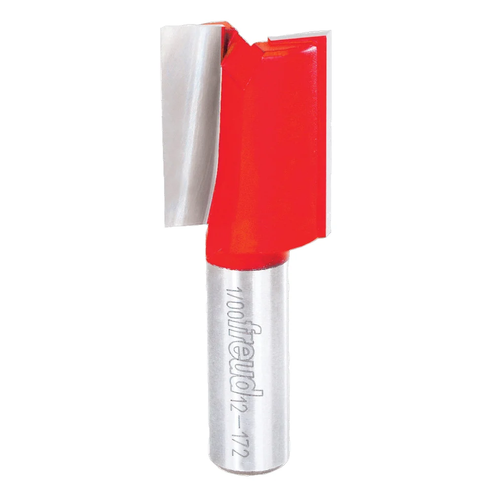 12-172 Router Bit, 1 in Dia Cutter, 3 in OAL, 1/2 in Dia Shank, 2-Cutter, Carbide