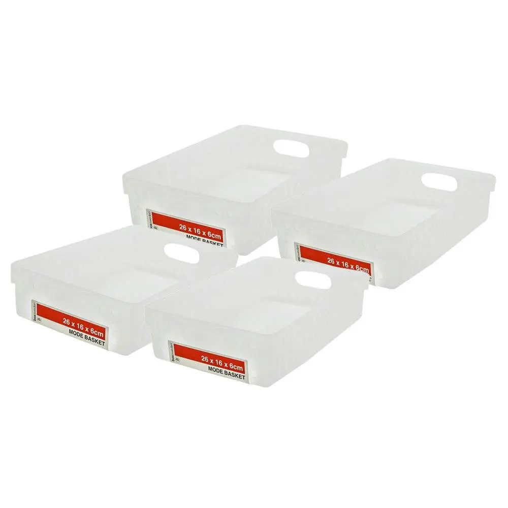 4PK Boxsweden Mode Basket 26cm w/ Handle Cleaning Storage Organiser Container - Home & Garden